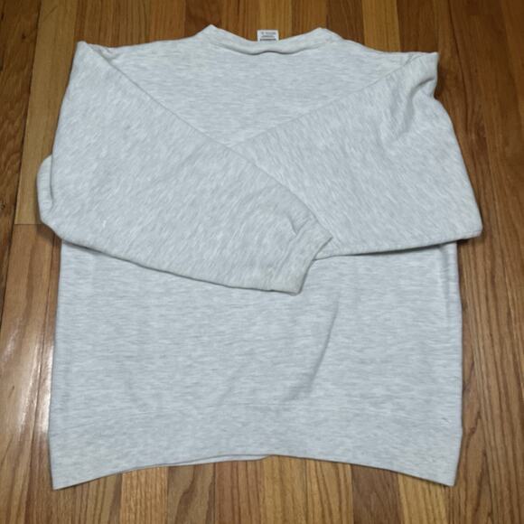 Vintage Hockey Mom 90s Retro Crewneck Heather Gray Paint Spatter Funny USA Made - Picture 7 of 11